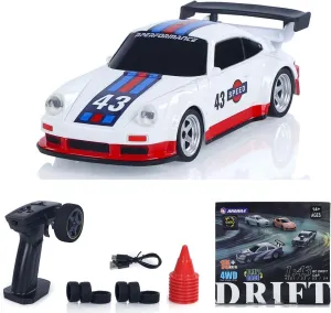 High Speed 2.4G Mini RC Drift Car 1/43 Racing Vehicles Gyroscope 4Wd Ready to Go Mini Car Toy Radio Battery Lights Model Hobby Grade Model for Adult
