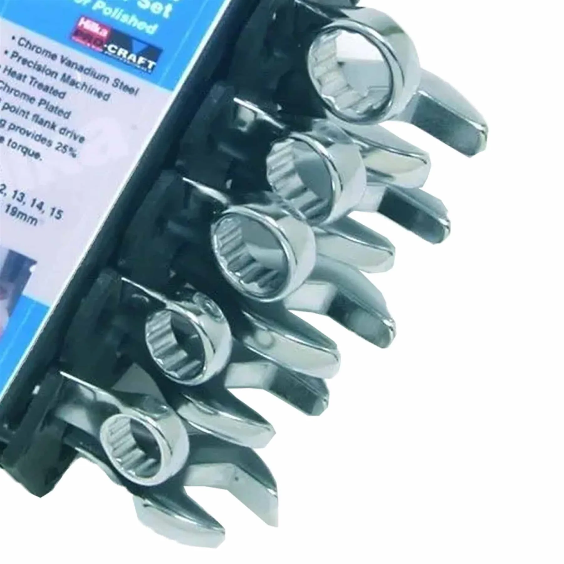 Hilka 10 Piece Combination Stubby Spanner Set Metric - Chrome Vanadium Steel
