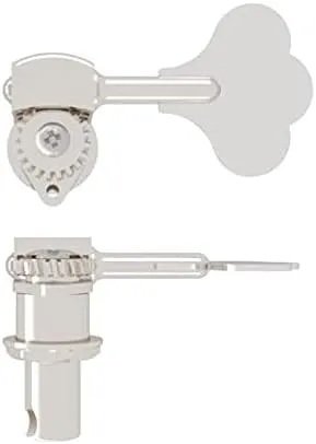Hipshot HB6 1/2" Ultralite Bass Tuner, Clover, Bass Side - SHINY CHROME