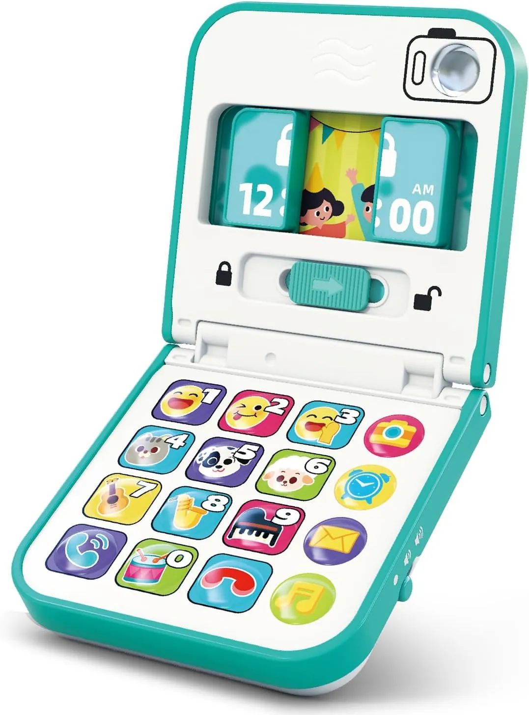 HOLA Baby Phone Toys for 1 Year Old Boy Girl, My First Learning Play Phone for Kid, Musical Light up Phone Toys 12 18 24 Month, Toys for 1,2 Year Old Boys Girls,Blue