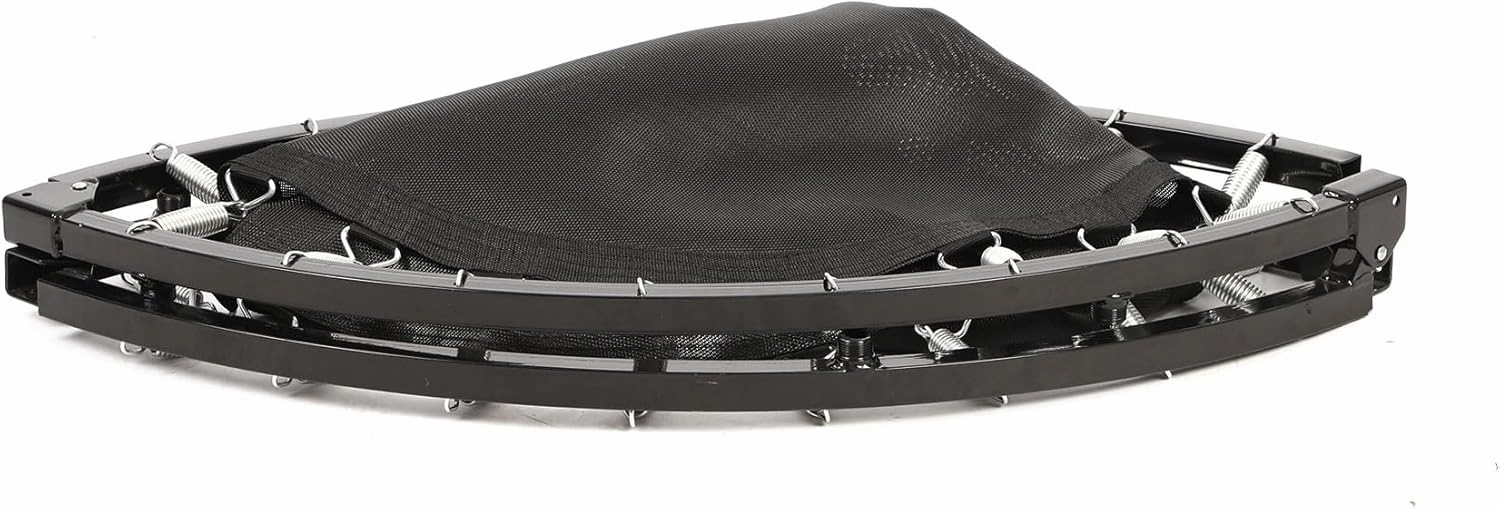 HolaHatha Portable Foldable Mini Trampoline Fitness Rebounder with 5 Level Adjustable Handle, Supports up to 440 Pounds