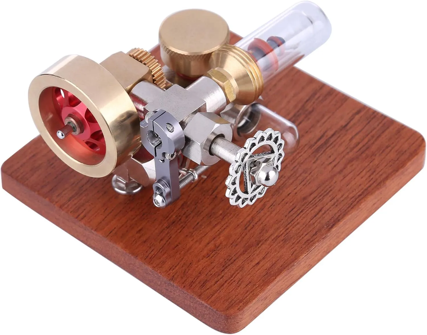 Hot Air Stirling Engine Model, Adjustable Speed Engine Model with Ball Bearing Flywheel, Scientific and Educational Gifts for Youth Adult