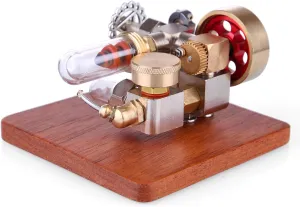 Hot Air Stirling Engine Model, Adjustable Speed Engine Model with Ball Bearing Flywheel, Scientific and Educational Gifts for Youth Adult