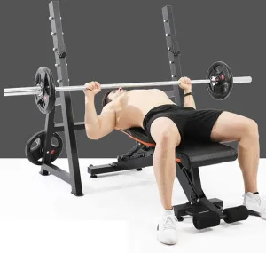 Household Multifunctional Dumbbell Bench Stands Squat Rack Bench Bench Set Home Fitness Equipment Multifunction Bench Set for Weight Lifting Barbell