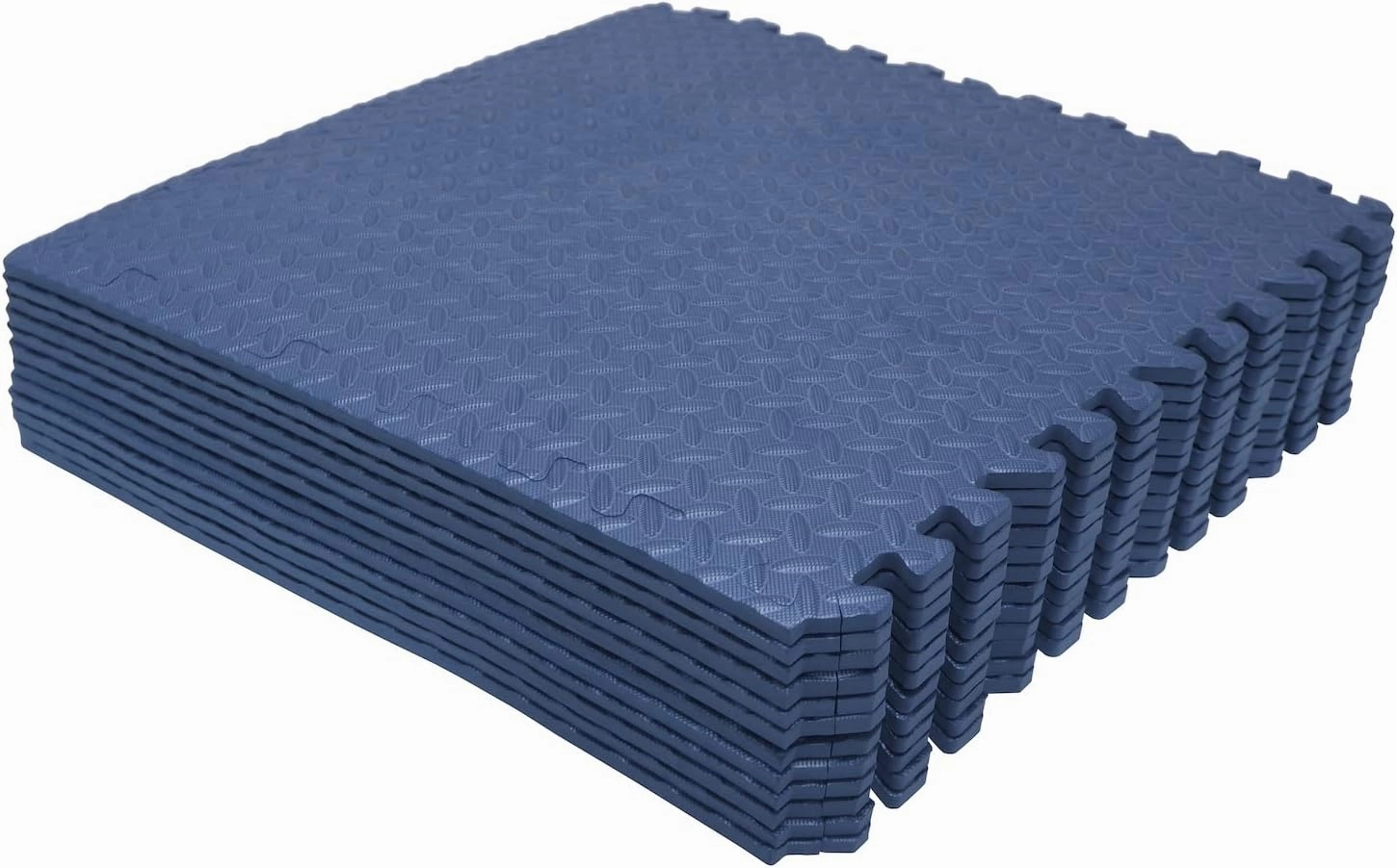 HTTMT- 12X(48 Sqft) Blue Gym Floor Mat 24x24 EVA Foam Interlocking Exercise Fitness Puzzle Floor Gym Yoga Mat Workout Pad [P/N: MTET-HOME012-12PC]