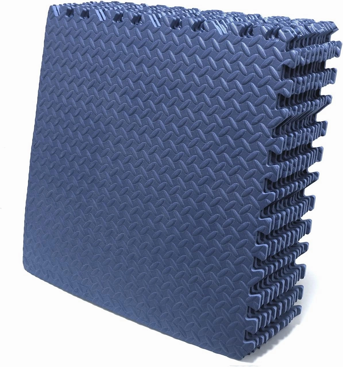 HTTMT- 12X(48 Sqft) Blue Gym Floor Mat 24x24 EVA Foam Interlocking Exercise Fitness Puzzle Floor Gym Yoga Mat Workout Pad [P/N: MTET-HOME012-12PC]