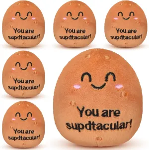 HyDren 6 Pcs Potato Plush 3. 15" Cute Potato Stuffed Stress Relief Doll Reduce Pressure Toy Inspirational Gifts for Girls and Boys End of Year Graduation Party Employee Appreciation