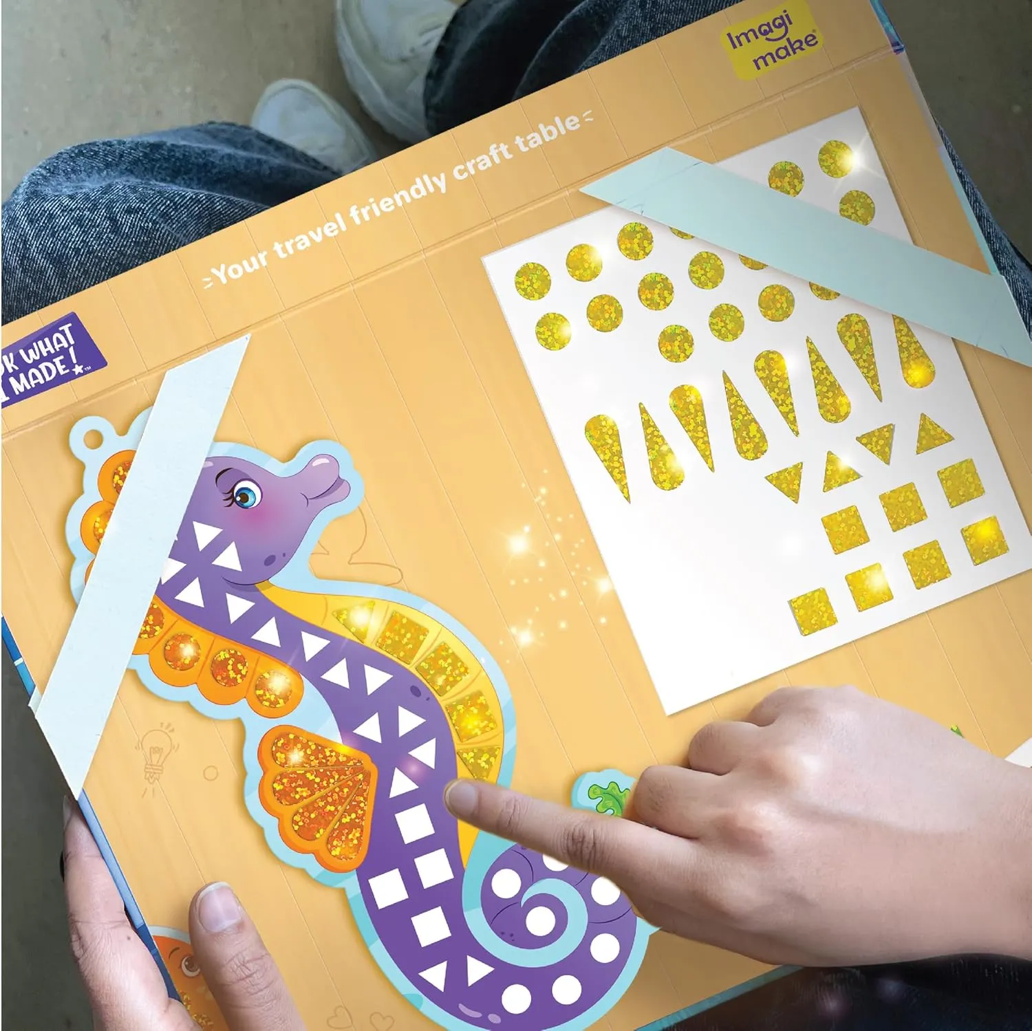 Imagimake Mirror Mosaic Ocean Theme Kids Art Set | DIY Craft Kit with Foil Stickers | Mosaic Kit for Kids | Birthday Gift for Boys and Girls Ages 3-8 | Toys for 4 Year Old Boys