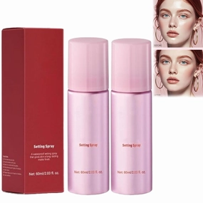 Imaginaryl Powder Glass Setting Spray, Ultra Smooth Finish Setting Spray - Hydrating Makeup Settings Sprays for Radiant, Glass-Skin Finish, Makeup Wear up to 12 Hours (2Pcs)