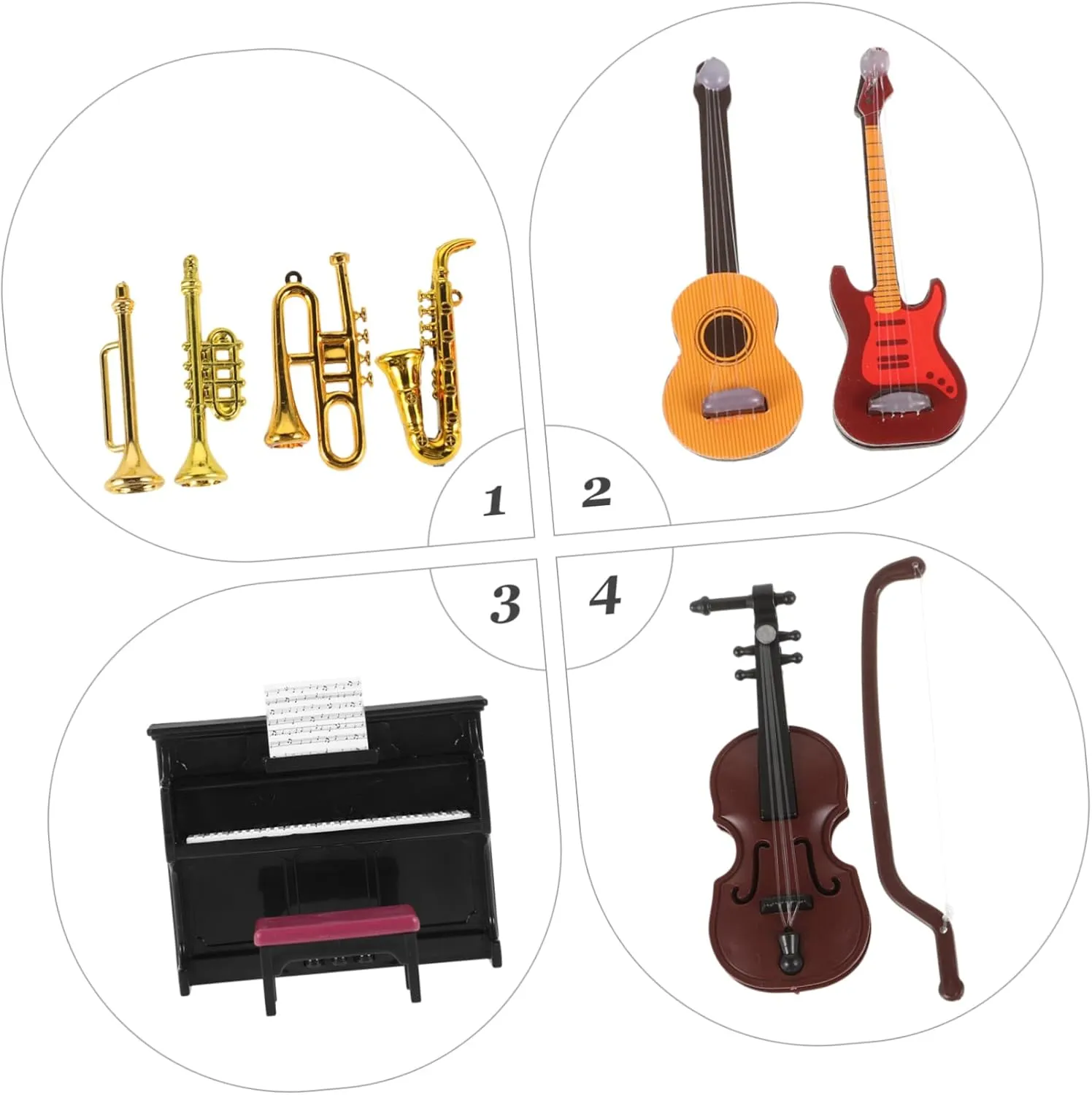 IMIKEYA 1 Set Miniature Music Instrument Decoration for Dollhouse Realistic Props for Mini Scenes and Photography Compact Lightweight Safe for Music Themed Displays