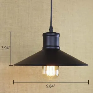 Industrial Adjustable Simple Mini Pendant Light Vintage Antique Black Chandelier Pendant Lamp Edision Stuly Ceiling Light(Black)