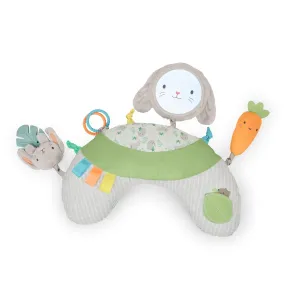 Ingenuity Cozy Prop Sylvi Tummy Time Pillow​, Multi-Sensory, 4 Removable Toys, 0 M - Plush Bunny