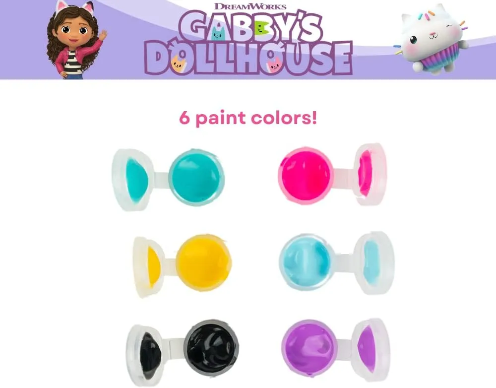 Innovative Designs Gabby’s Dollhouse DIY Paint Your Own Figurines Arts and Crafts Set for Girls