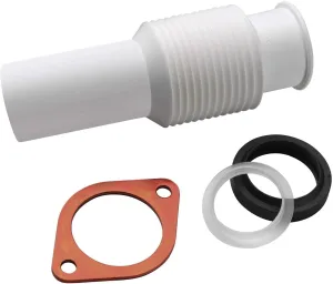 InSinkErator FDT-OO Flexible Discharge Tube, Retracts and extends 6 in. to 10 in, White & Black