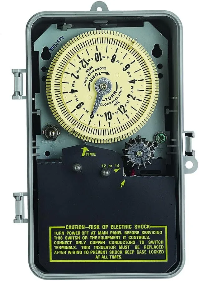 Intermatic T8845PV SPST 125-Volt Mechanical Cycle and Irrigation Timer Switch - Flexible Watering Control - Rain Sensor Enabled
