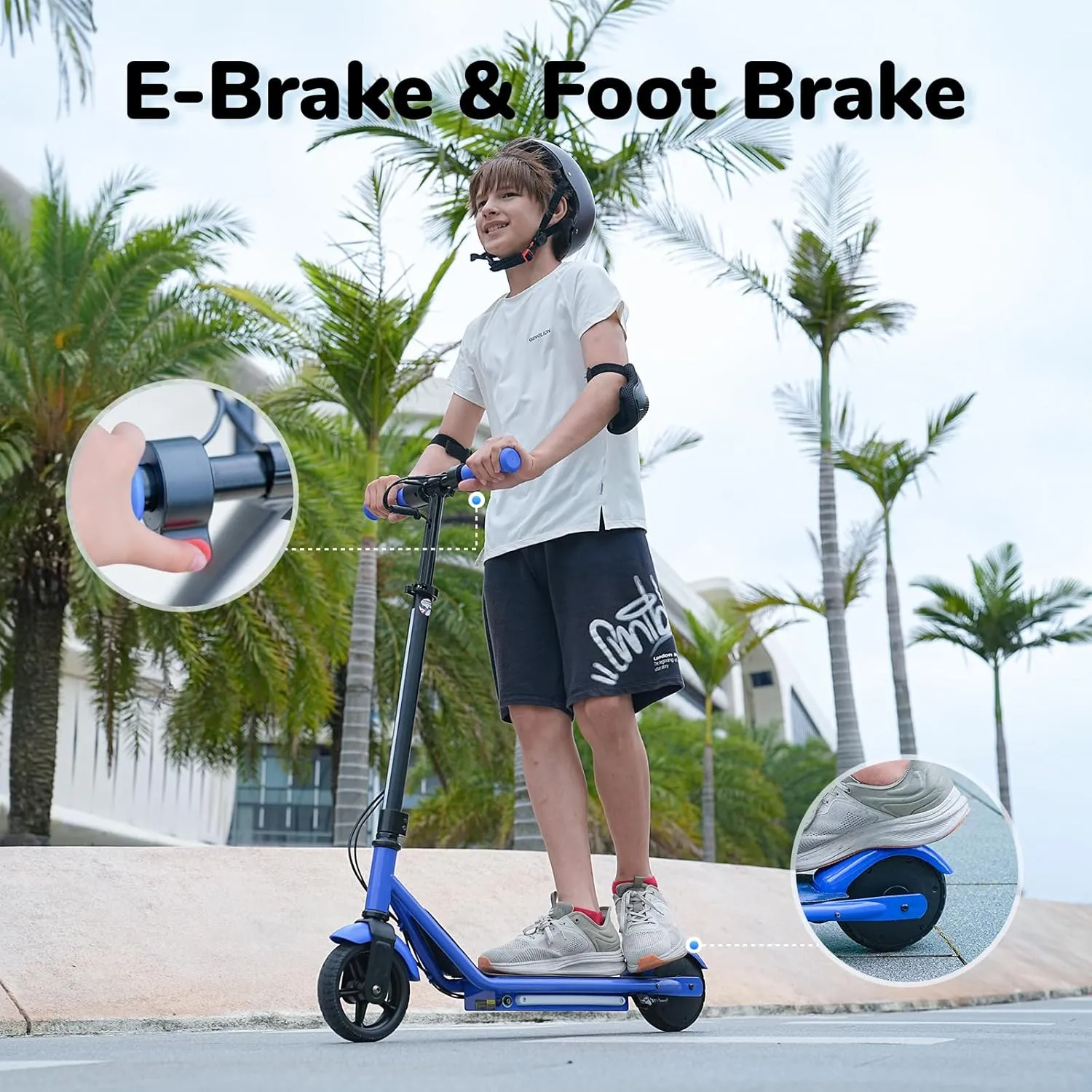 iScooter IK3/IK3Pro Electric Scooter for Kids Ages 6-12, 150W Motor, LED Display, 3 speeds Adjustable,3 Adjustable Heights(IK3Pro),Colorful Lights, Double Brake,Magnetic Charging