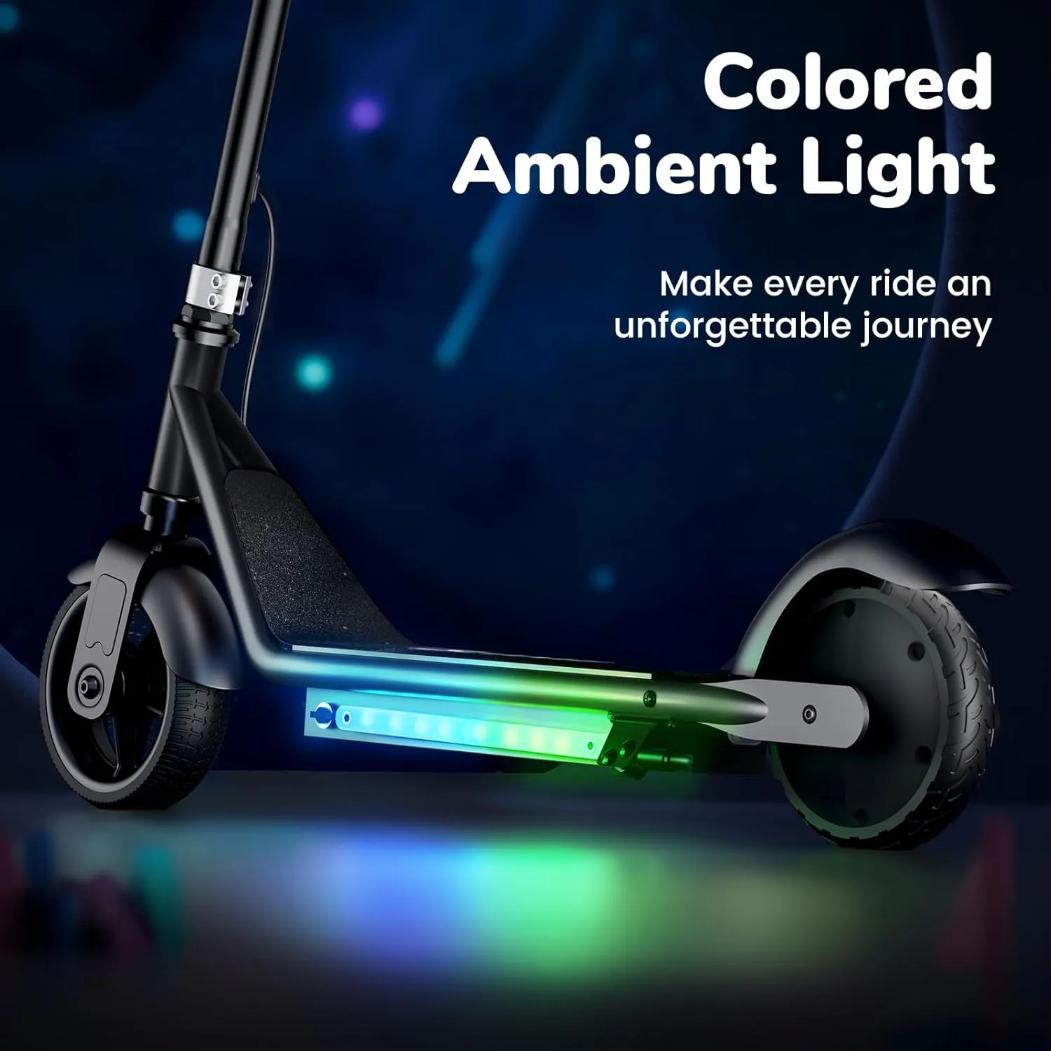 iScooter IK3/IK3Pro Electric Scooter for Kids Ages 6-12, 150W Motor, LED Display, 3 speeds Adjustable,3 Adjustable Heights(IK3Pro),Colorful Lights, Double Brake,Magnetic Charging
