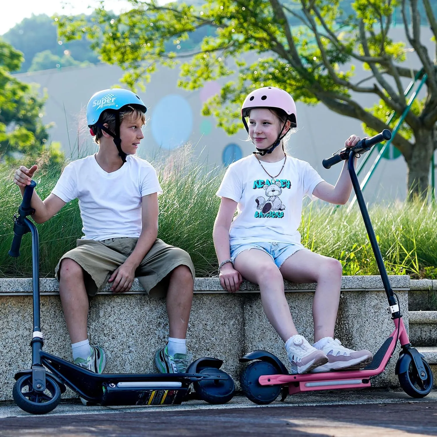 iScooter IK3/IK3Pro Electric Scooter for Kids Ages 6-12, 150W Motor, LED Display, 3 speeds Adjustable,3 Adjustable Heights(IK3Pro),Colorful Lights, Double Brake,Magnetic Charging