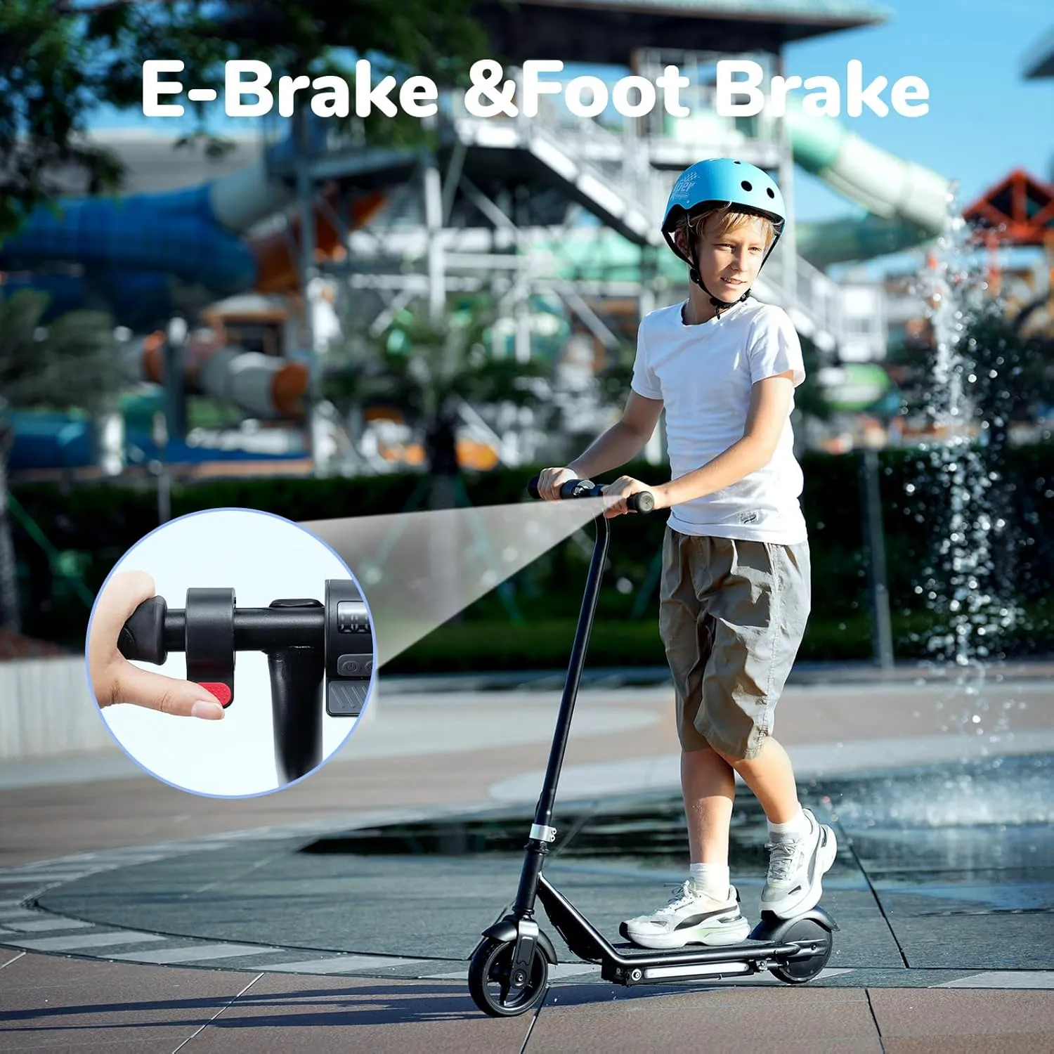 iScooter IK3/IK3Pro Electric Scooter for Kids Ages 6-12, 150W Motor, LED Display, 3 speeds Adjustable,3 Adjustable Heights(IK3Pro),Colorful Lights, Double Brake,Magnetic Charging