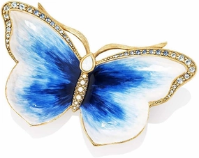 Jay Strongwater Juliet Butterfly Trinket Tray - Blue