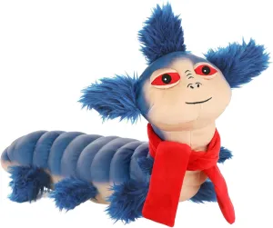 Jim Henson Labyrinth Worm Toy Plush, Hoggle's Blue Friend Plushie, Soft 13-Inch Fantasy Creature Standard