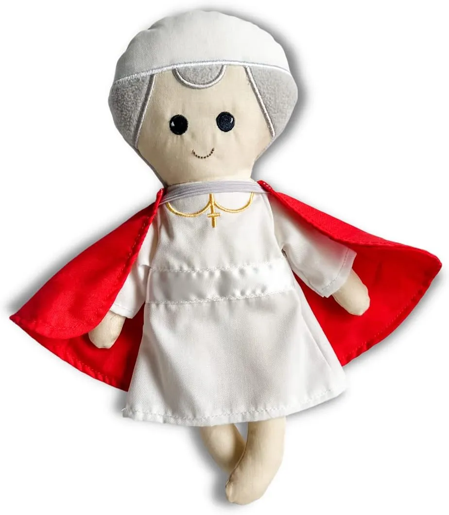 John Paul II Plush Catholic Saint Doll - Toddlers and Preschoolers Mary and Baby Jesus Stuffed Plush Doll Toy - Baptism Gifts for Home Christmas Decoration & Catholic Boys and Girls