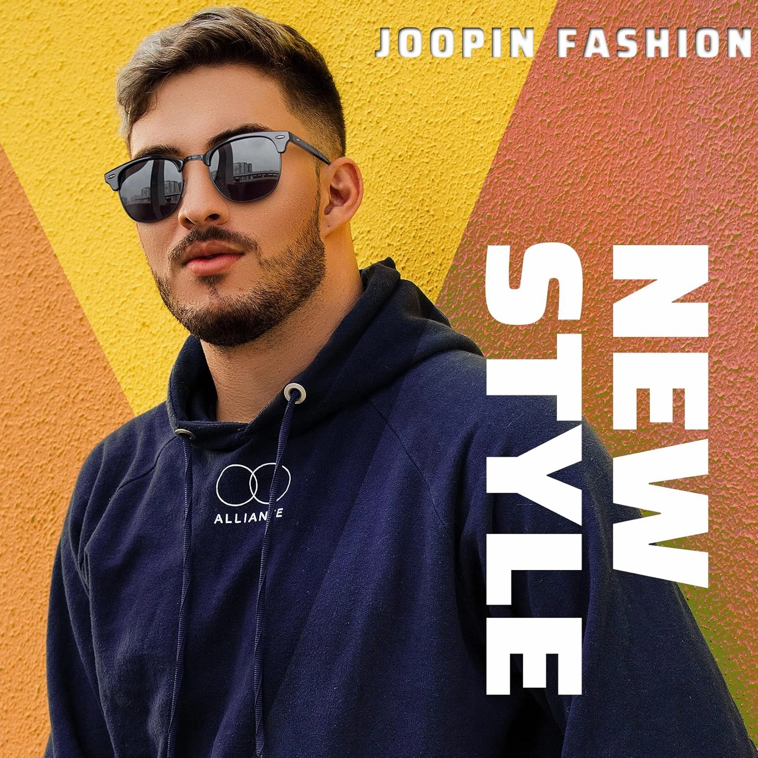 Joopin Vintage Sunglasses Half Frame Sun Glasses Polarized UV Protection Browline Shades for Women Men