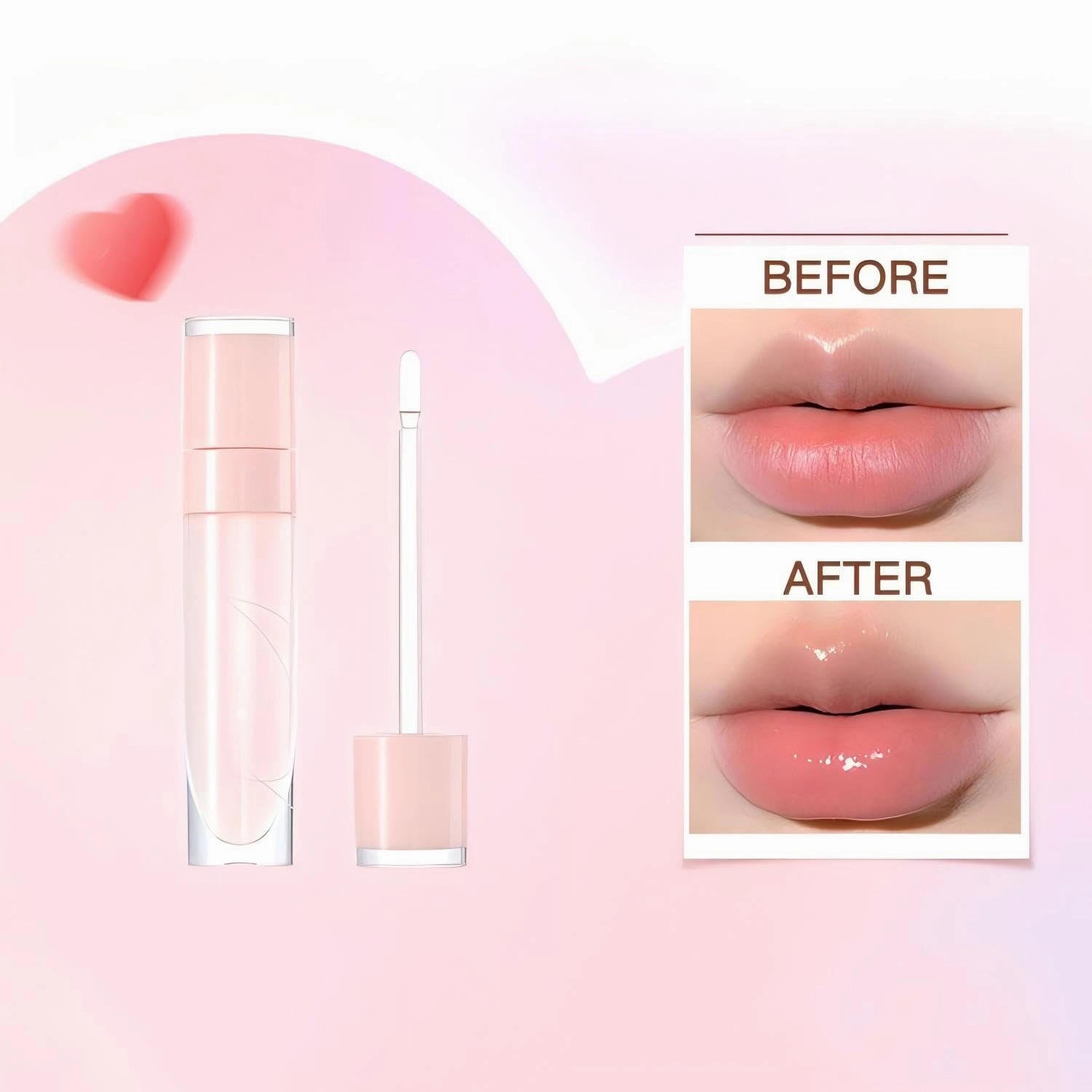Judy Doll Fruit Honey Lip Oil Clear,Hydrating Lip Gloss,Moisturizing Nonstick Tinted Gloss Lip Oil (Peach Honey, 0.22 Fl Oz)