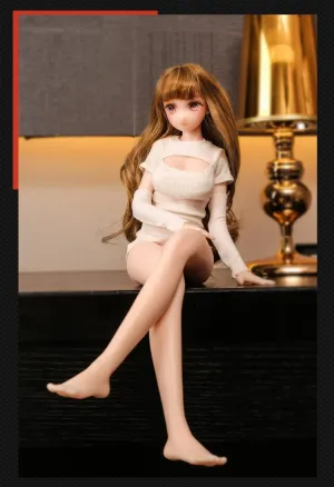 Junying/MOZU Jenny 1/5 Female Seamless Action Figures Full Silicone Material, Jydoll 60cm Flexible Female Figure Dolls for Cosplay/Photography/Arts (Wig)