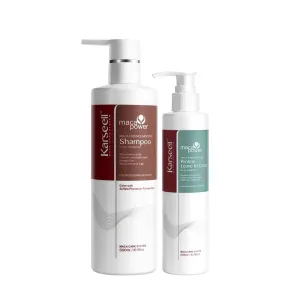 Karseell Combination set Repair Protein Cream Leave-In Conditioner Hair and Argan Oil Shampoo Extract Moisturizing Deep Repair Smooth Shampoo