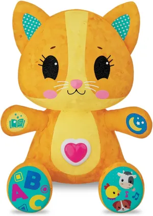 Kids Hits Play with Me Kitten – Interactive Plush Musical Toy for Toddlers – Lights, Songs, ABCs & Lullabies – Early Learning Cat Toy – Ages 1 