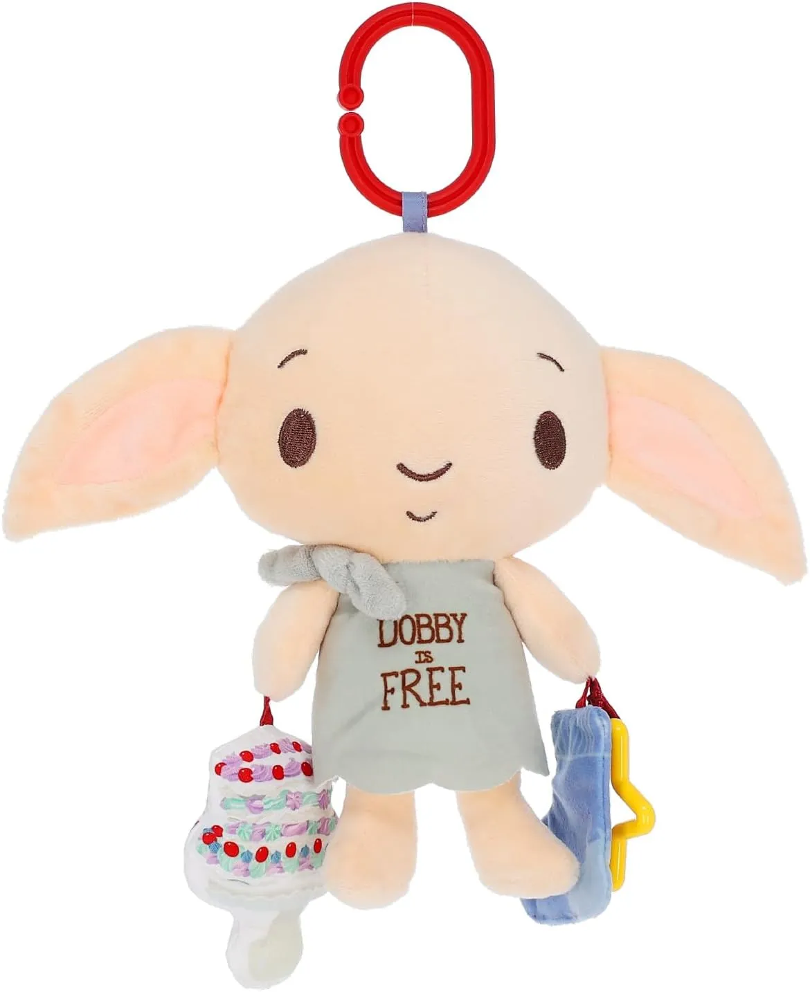 KIDS PREFERRED Dobby Plush Harry Potter Baby Teething Toys 3-6 Months, Halloween Baby Toys & Baby Teether, Minky Fabric Sensory Toys, Learning Toy