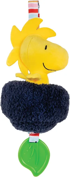 KIDS PREFERRED Peanuts Charlie Brown Toys Woodstock Baby Pulldown Ziggle Sensory Toy for Kids & Toddlers for On The Go Fun with Stroller Car Seat Loop