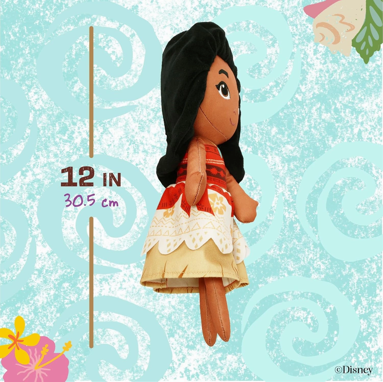 KIDS PREFERRED Disney Baby - Moana 12" Plush Doll with Musical Sounds - Collectable Stuffed Animal for Babies, Toddlers and Kids