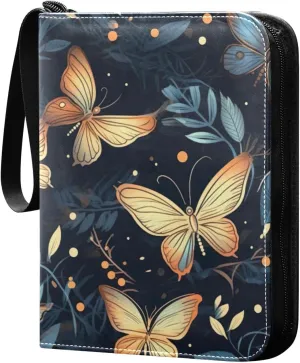 Kigai Colorful Butterfly Card Binder - 400 Pockets Card Holder with 50 Sleeves, Trading Card Album Folder for Boys Girls