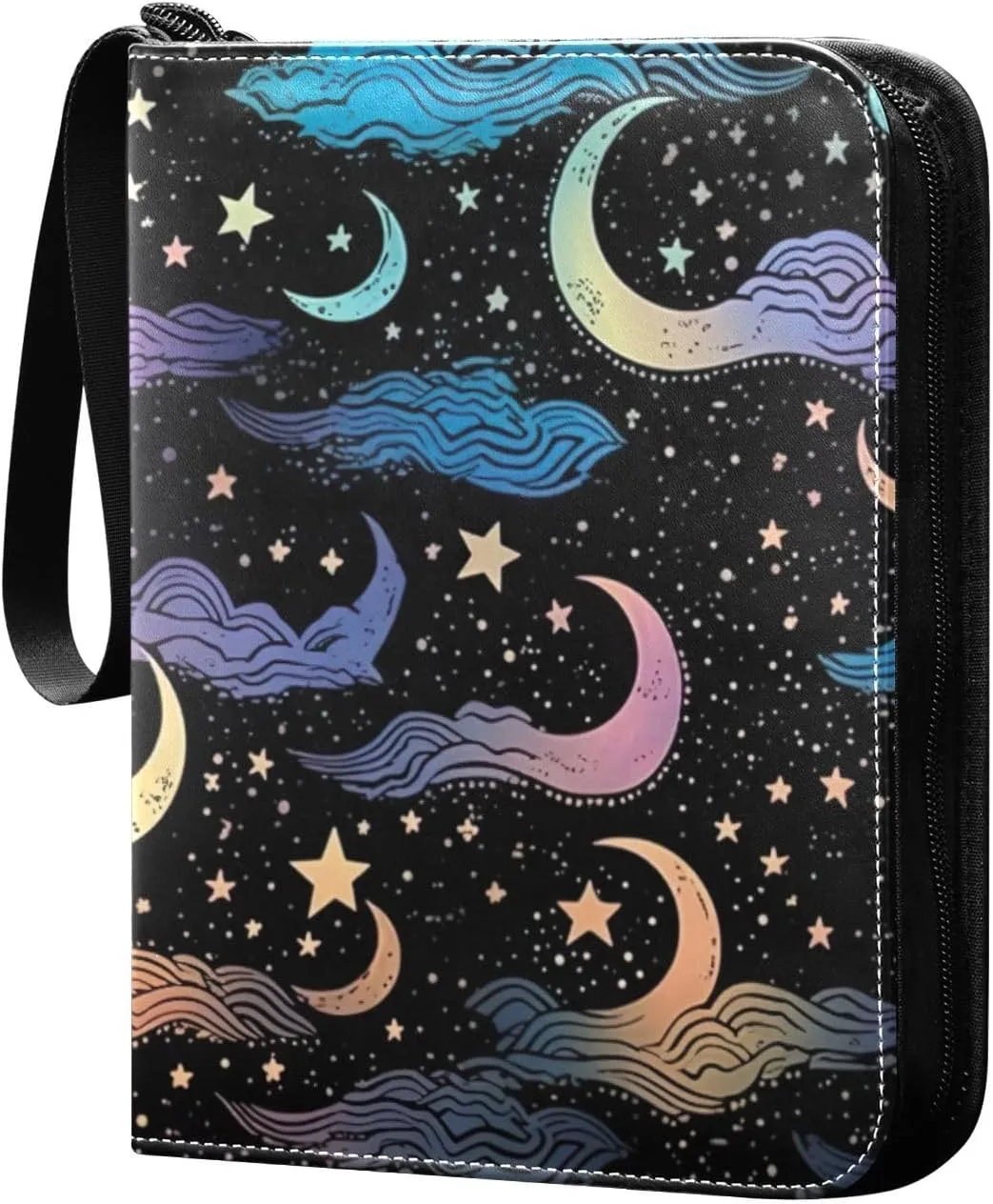 Kigai Colorful Clouds Card Binder - 400 Pockets Card Holder with 50 Sleeves, Trading Card Album Folder for Boys Girls