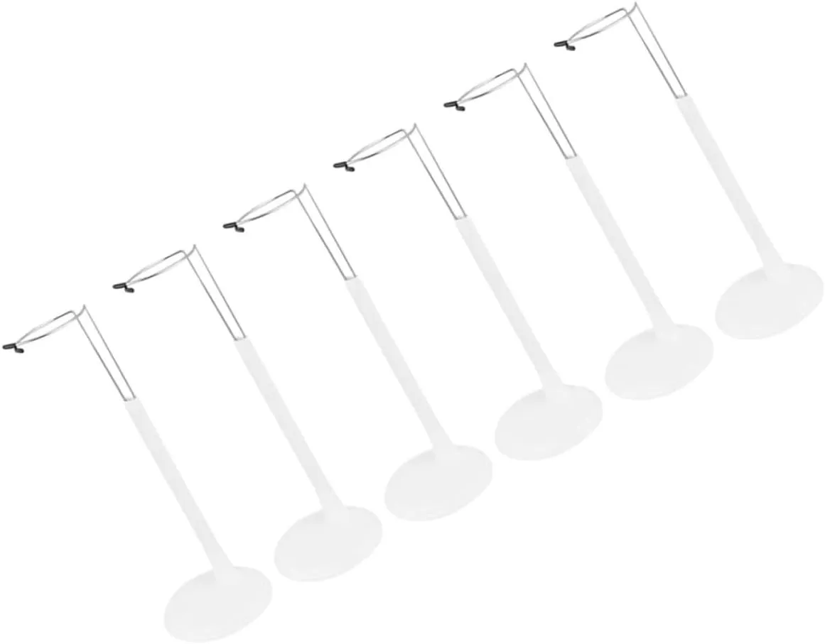 Kisangel 6pcs Doll Display Stand Portable Doll Support Frame for Action Figures Stable Rack Holder Vertical Display for Toys