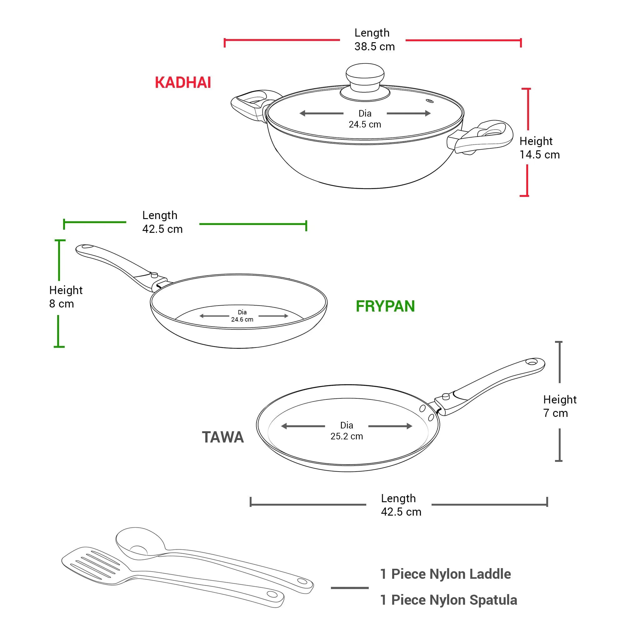 Kitchen Pride Cookware Set (Milton Procook)