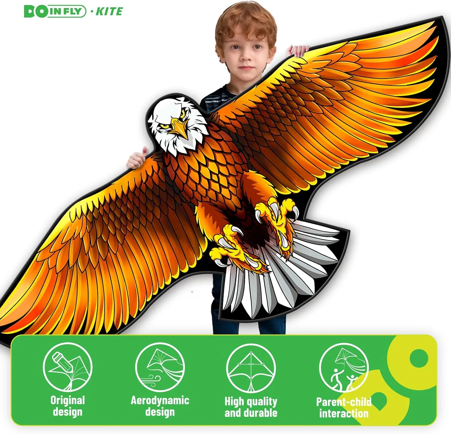 Kite for Ages 8-12, Easy to Fly and Assemble Rocket Kites for Beginner, Single Line String Professional Kites for Beach and Outdoor Activity (Eagle & Snake Kite Set)