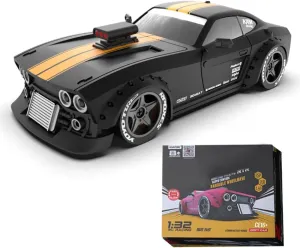 KM3299 4WD RC Drift Car, 1/32 High-Speed Electric Remote Control Car with Adjustable Wheelbase & 2-Speed Headlights, Indoor/Outdoor Drifting for Adults - RTR Version/Black