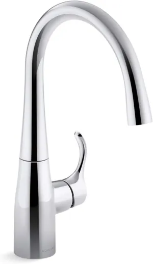KOHLER 22034-CP Simplice Single Handle Kitchen Bar Faucet, Prep Sink Faucet, Polished Chrome