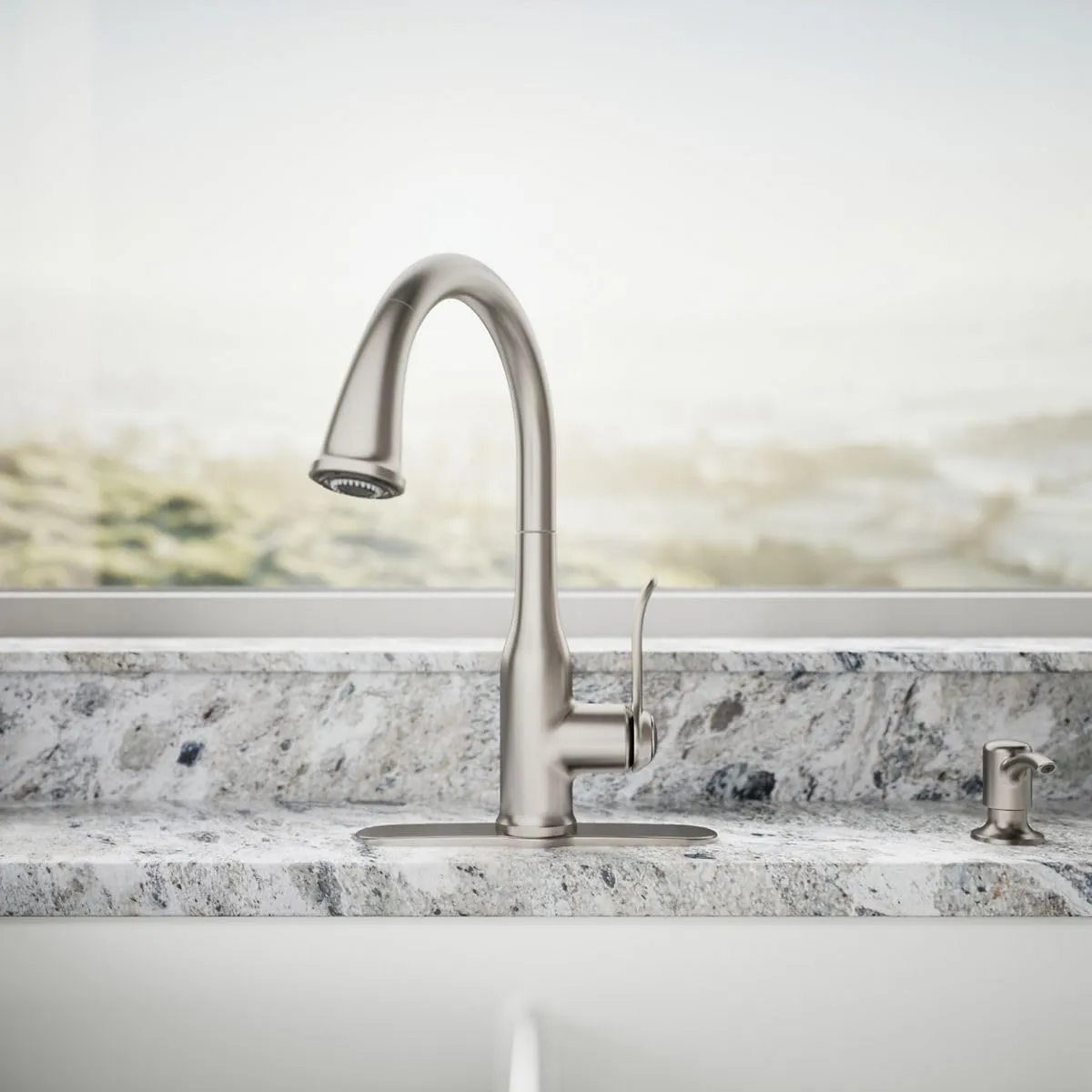 Kohler K-R23863-SD-VS Motif Kitchen Sink Faucet, Vibrant Stainless