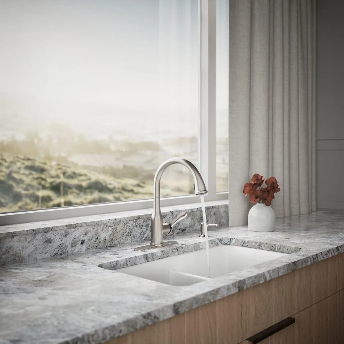 Kohler K-R23863-SD-VS Motif Kitchen Sink Faucet, Vibrant Stainless
