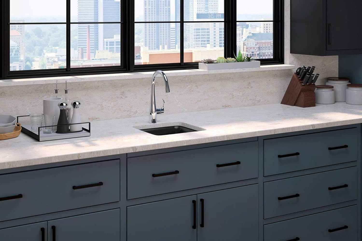 KOHLER K-22034-BL Simplice Single Handle Kitchen Bar Faucet, for Prep Sink, Wet Bar, Matte Black