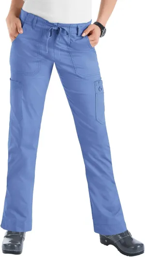 Koi Women's Tall Size Stretch Lindsey Mid-Rise Drawstring Waist Cargo Scrub Pants