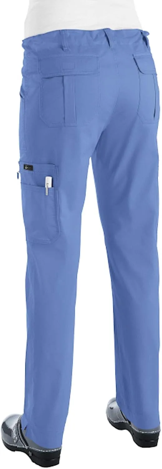 Koi Women's Tall Size Stretch Lindsey Mid-Rise Drawstring Waist Cargo Scrub Pants