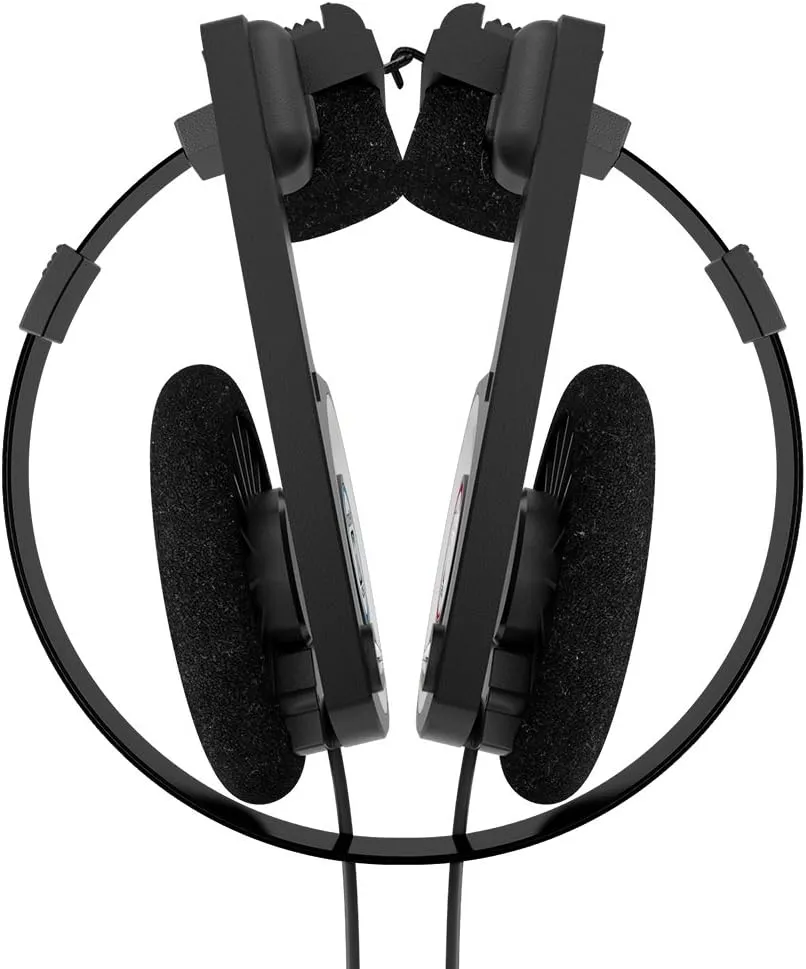Koss Porta Pro Black On-Ear Headphones, Retro Style, Collapsible Design, Case Included, Black