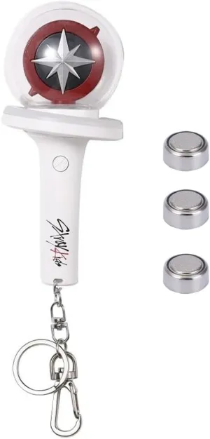 Kpop Stray Kids Light Stick Ver 2 Keychain Concert Fan Gift SKZ Goods Light Stick Color and Speed ​​Adjustable Includes 15 Modes