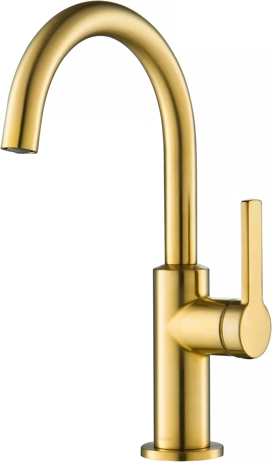 Kraus Oletto Single Handle Kitchen Bar Faucet in Brushed Brass, Kitchen Sink Faucets, KPF-2822BB