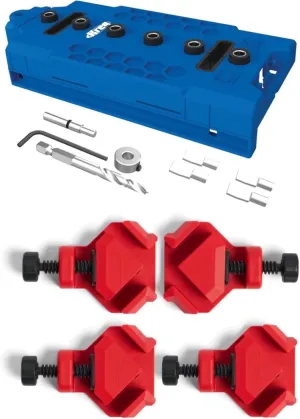Kreg KMA3225 Shelf-Pin Jig 1/4" (6 mm) - Shelf Pin Drilling Jig - Create Perfect Holes for Wobble-Free Shelves - Drill Guide for Straight Holes & Quick Corner Clamps - Home Improvement Hand Tools - Ad